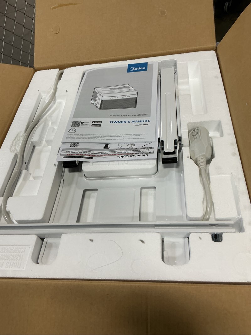 Condition photo showing As Is for Midea 10,000 BTU U Shaped Smart Inverter Window Air Conditioner - Cools 450 Sq Ft, Ultra Quiet with Open Window Flexibility - Alexa/Google Assistant Compatible - 35% Energy Savings, Remote (Updated) 10,000 BTU (Updated)