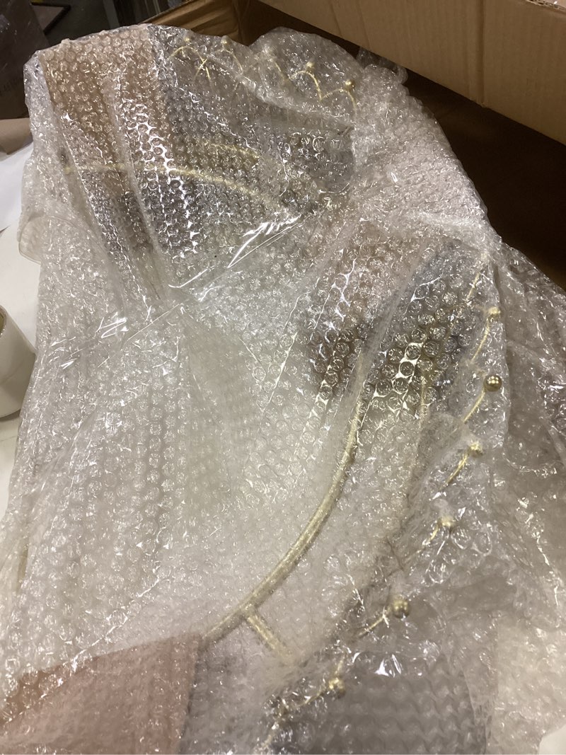 Condition photo showing Good Condition for creative co-op decorative metal curtain or canopy crown, gold finish