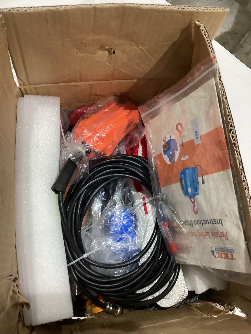 Condition photo showing New/Like New for Electric Hoists, 500KG/1100LB Lifting Capability, 7.6M/25FT Lifting Height, with Wireless Remote Control, Portable Household Winch 110V