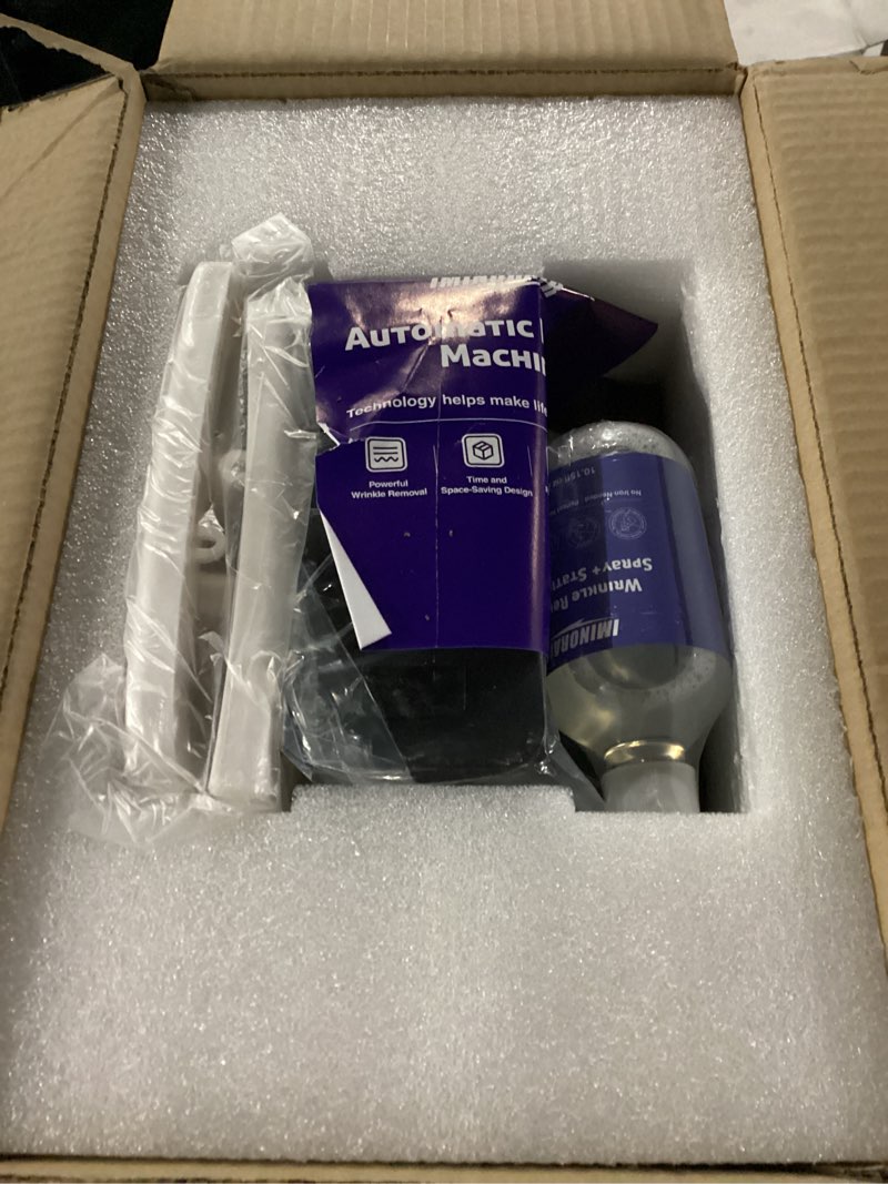 Condition photo showing As Is for Automatic Ironing Machine, Portable Hands-Free Wrinkle Remover for Shirts & Pants, Gentle on All Fabrics, Ironing Machine Perfect for Apartments & Business Travel White