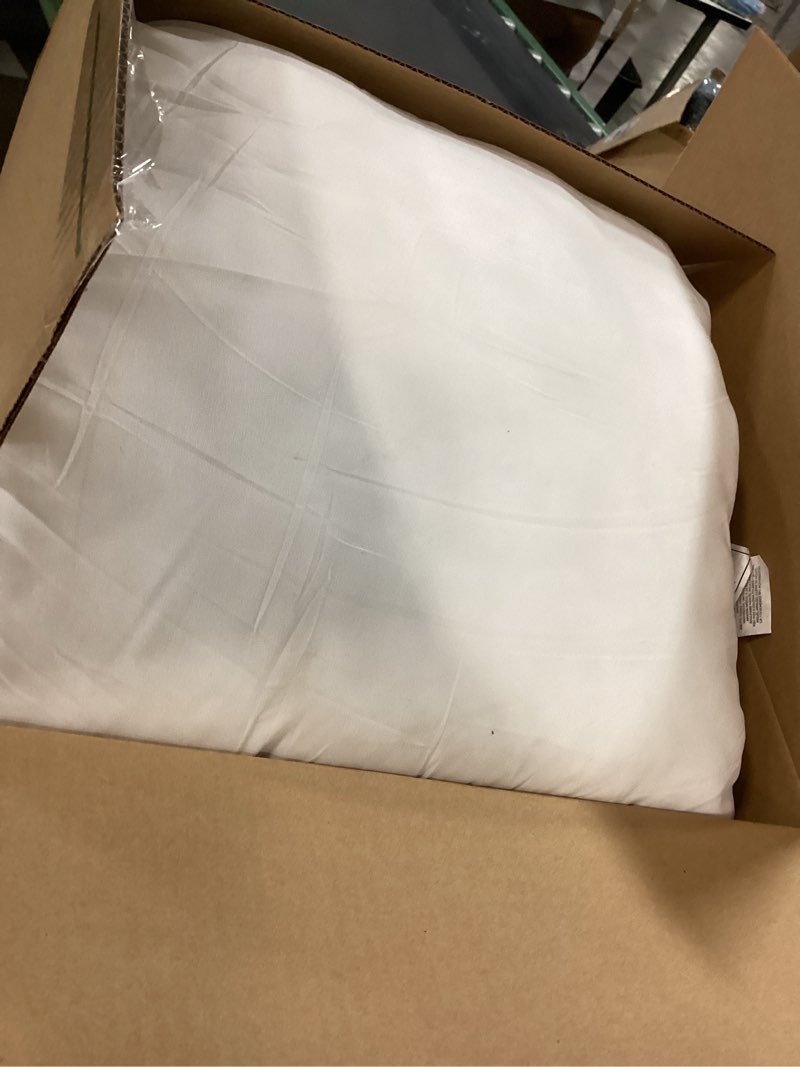 Condition photo showing As Is for Amazon Basics Square Hypoallergenic Pillow Insert, Sofa Bed Couch Decorative Stuffer, 18", 4 Pack 18 x 18 inches 4 Pack