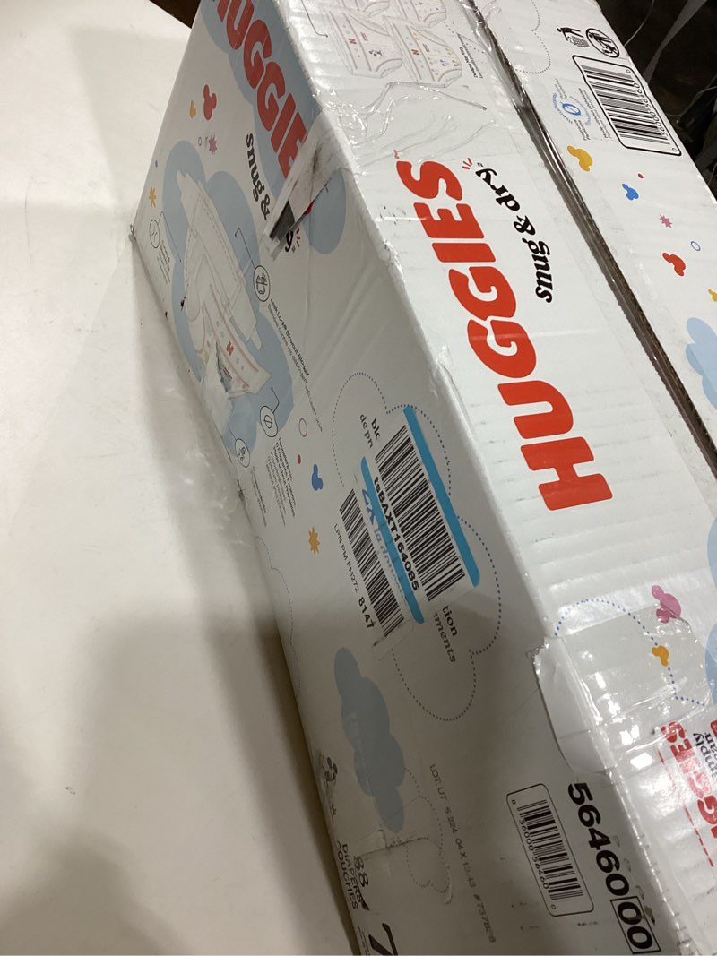 Condition photo showing Good Condition for Huggies Size 7 Diapers, Snug & Dry Baby Diapers, Size 7 (41+ lbs), 88 Count, Packaging May Vary