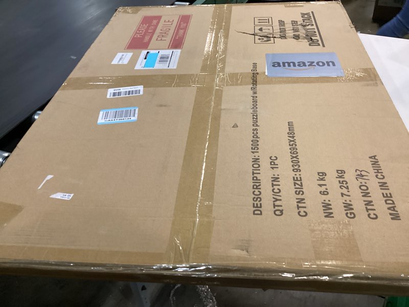 Condition photo showing New/Like New for Rotating Wooden Puzzle Board for with 6 Storage Drawers & Protective Cover – Jigsaw Puzzle Table - for Adults & Families Home Entertainment & Puzzle Building (1500 Piece Puzzle Board Rotating)