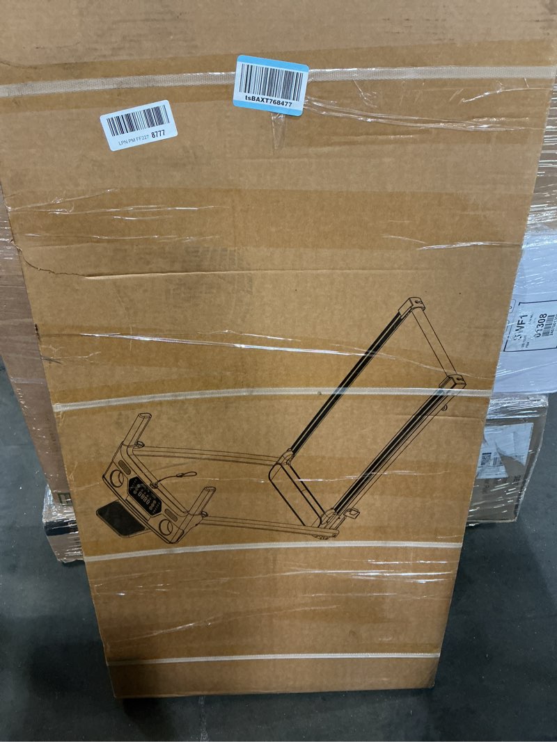 Condition photo showing As Is for Treadmill with Incline 3-in-1 Portable Treadmills for Home Small, Incline Walking Pad Treadmill with Handle Bar, Walking Pad Foldable with 3.0HP Quiet Brushless, LED Dispay, 300LBS Capacity Black