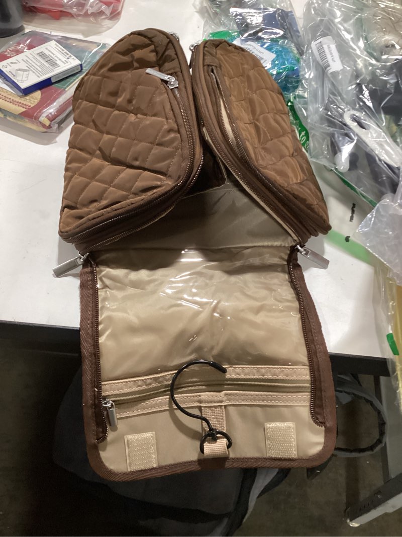 BAGSMART Travel Toiletry Bag, Large Capacity Cosmetic Bags for Women with Hanging Hook, Water-resist