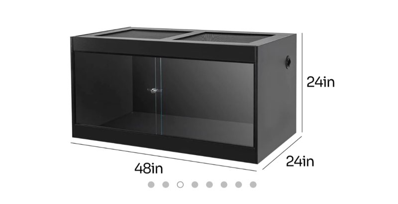   Reptizoo Original Wood 120 Gallon Reptile Enclosure
