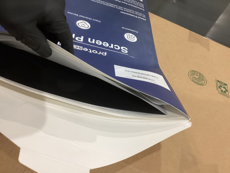 Condition photo showing Good Condition for [2-pack] 27 inch magnetic computer privacy screen filter for 16:9 widescreen monitor, removable eye protection anti glare blue light filter privacy shield, anti spy screen protector film 27 in [2 pack] 27'' magnetic privacy (16:9)