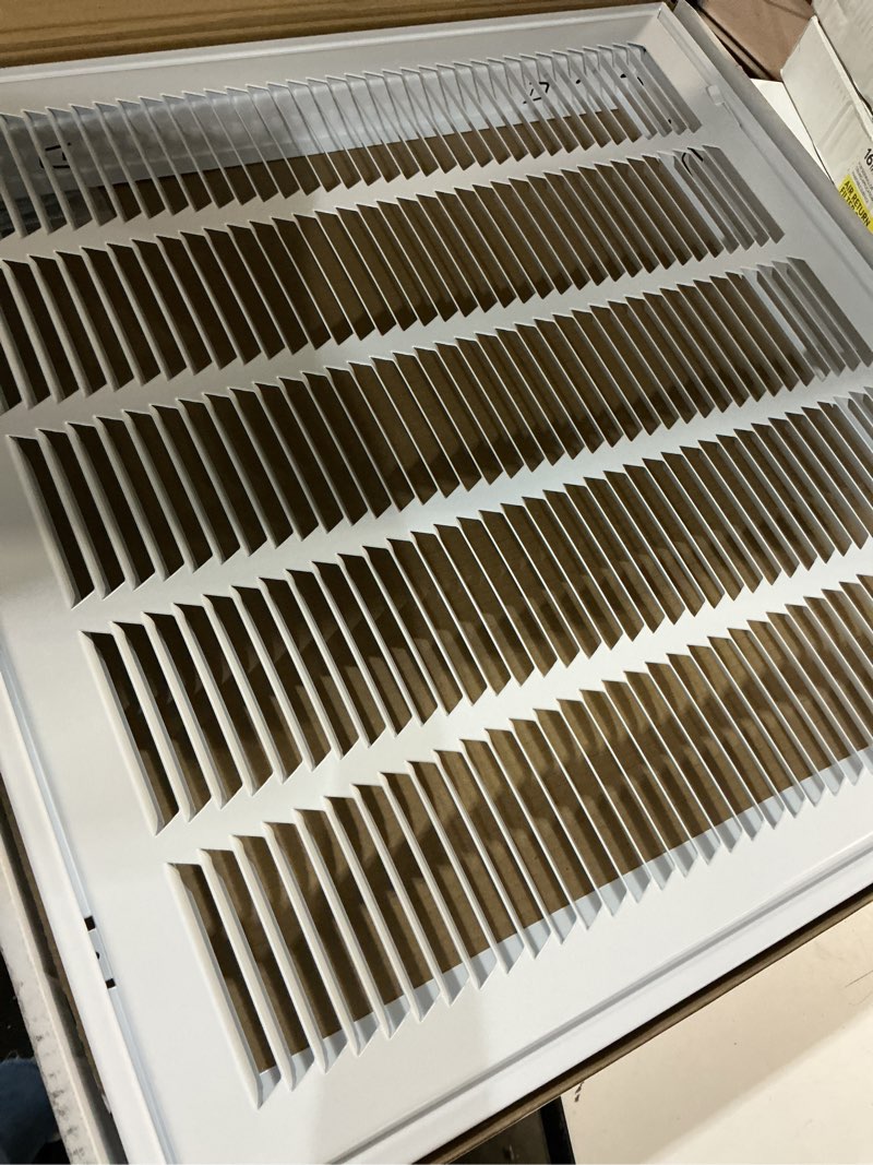 Condition photo showing Good Condition for 20 in. x 20 in. steel return air filter grille in white