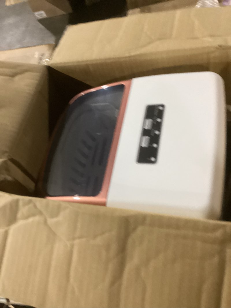 Condition photo showing As Is for item similar to phto) frigidaire counter top portable, 26 lb per day nugget ice maker machine (red stainless steel)