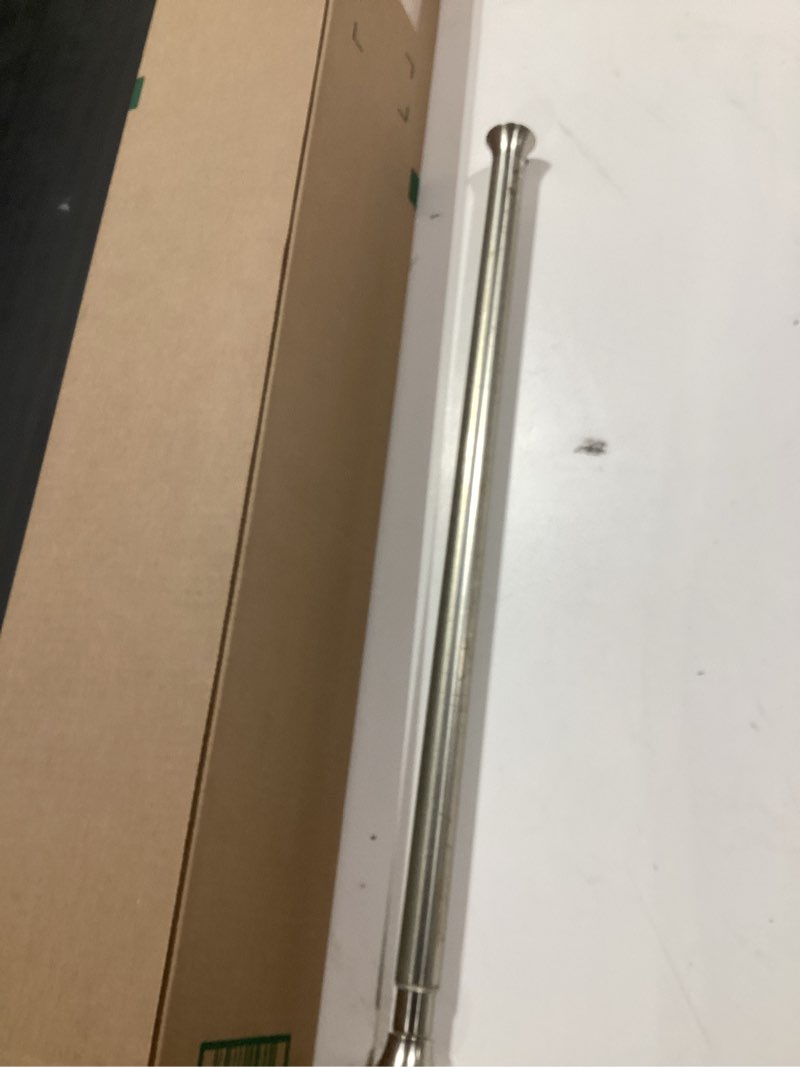 Condition photo showing Good Condition for mcrbeay shower curtain rod, 1" diameter heavy duty tension shower rod, non slip adjustable 28-74 inch no drill shower curtain rods spring tension for bathroom, shower stall, no rust, brushed nickel 28-74 inches brushed nickel