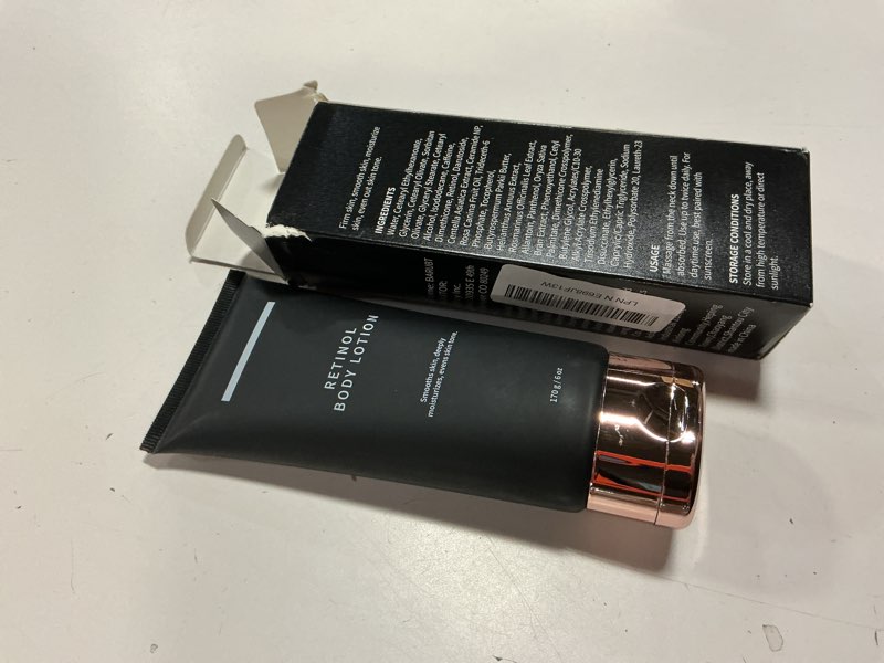 Condition photo showing Good Condition for retinol body lotion 170g – firming body cream for crepeey skin, intensely moisturizes dry skin, dehydrated skin on the neck, arms, thighs & legs