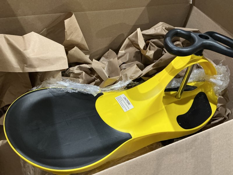 Condition photo showing Good Condition for wiggle car - ride on toy for ages 3 and up - toddler ride on toys with no batteries, gears or pedals just twist, wiggle, and go by lil’ rider (yellow)