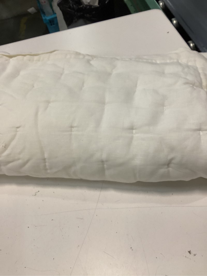 Condition photo showing Good Condition for european linen dream quilted sham set, king, ivory