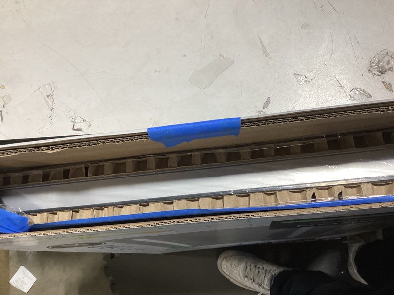 Condition photo showing As Is for dweller 22-in x 30-in beveled frameless rectangle dimmable led lighted bathroom vanity mirror 