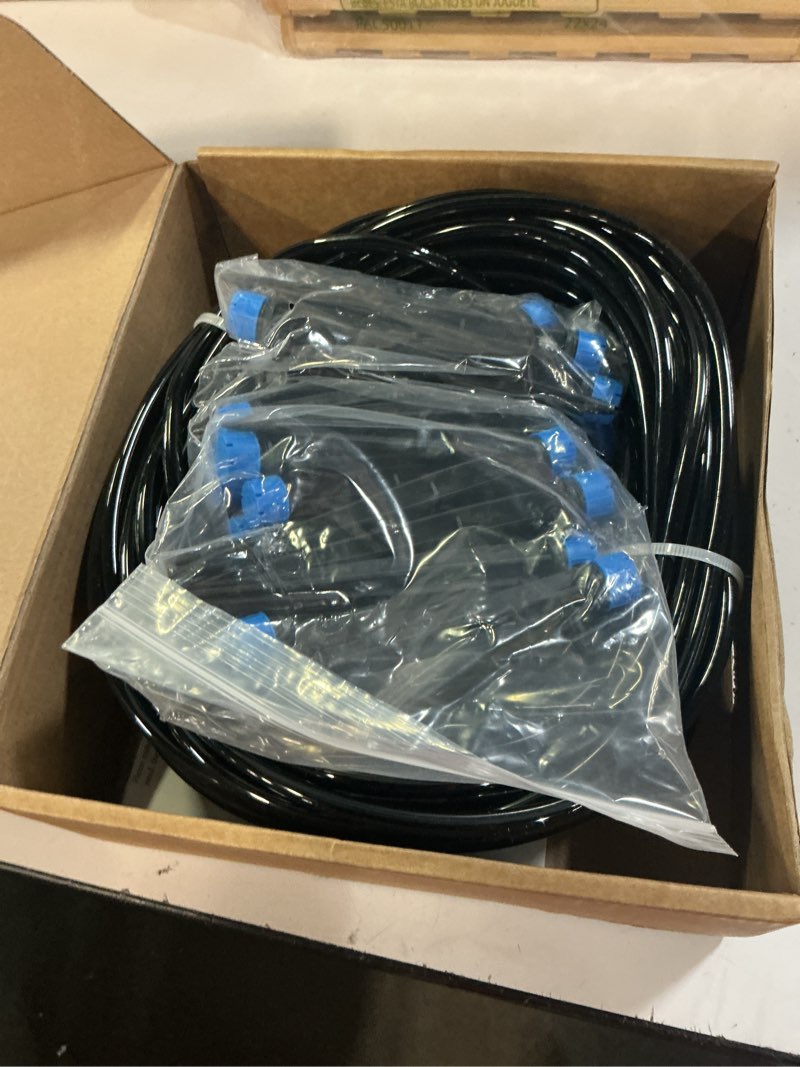 Condition photo showing New/Like New for hiraliy 100ft drip irrigation kit plant watering system 8x5mm blank distribution tubing diy automatic irrigation equipment set for garden greenhouse flower bed patio lawn 98.4 ft