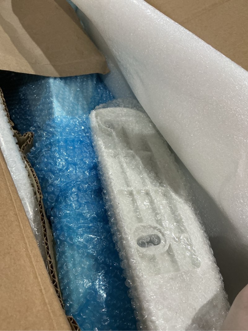 Condition photo showing Good Condition for (used)drafting chair tall office chair with flip-up armrests, adjustable height, and enhanced lumbar support - ergonomic rolling stool, back support, and adjustable foot rest ring light blue 934w-z light blue