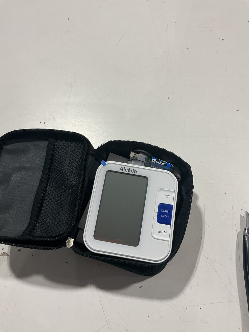 Condition photo showing Good Condition for alcedo blood pressure monitor for home use, automatic digital bp machine with large cuff for upper arm, lcd screen, 2x120 memory, talking function