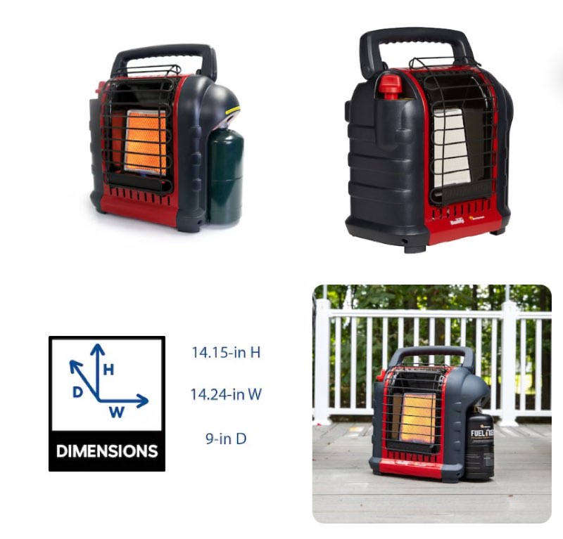 mr. heater tough buddy 9000 -btu indoor/outdoor portable radiant propane
