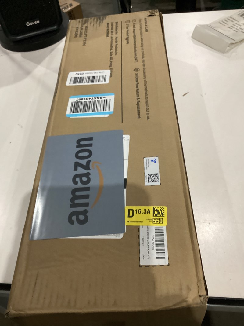 Condition photo showing Good Condition for BAYKA Floating Shelves for Wall, 22.5 inches Wall Mounted Rustic Wood Shelves for Bathroom, Bedroom, Living Room, Floating Shelves for Books/Storage/Decor (Black,Set of 3) A. Black - Universal Classic Style 22.5inches