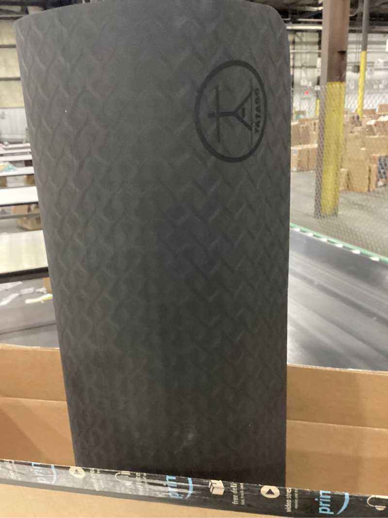 Condition photo showing As Is for tatago extra thick yoga mat wide & xl-our 10mm extra large yoga mat thick extra wide and long for total joint cushioning. a large exercise mat thick and perfect for home workout pilates or studio. black 10mm