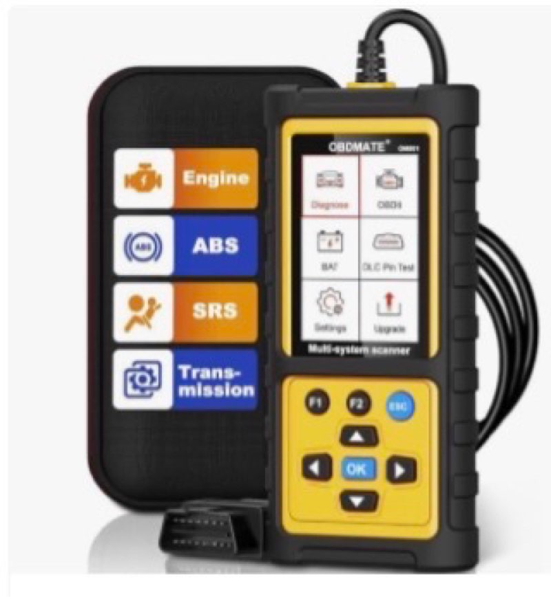 OBDMATE OBD2 Scanner with ABS SRS Transmission, Reset Fault Lights | Check Engine Code Reader with F