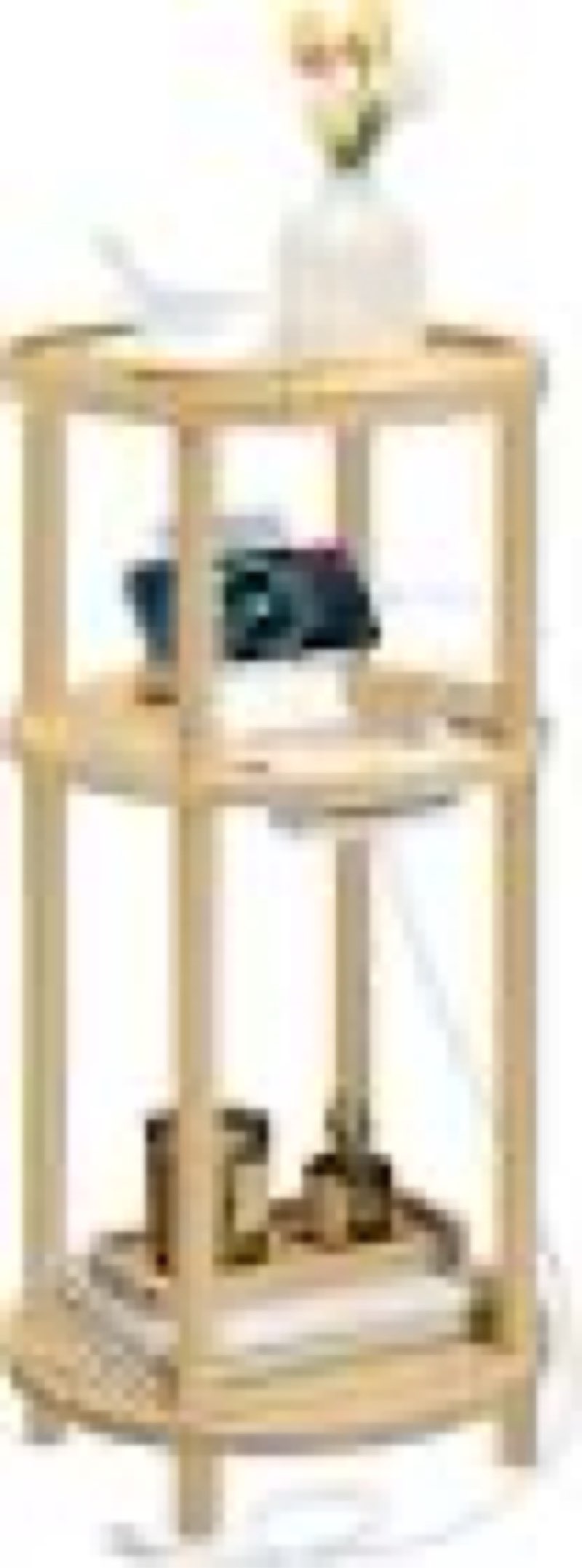 hoobro small narrow side table with charging station, 3-tier bamboo narrow end table, slim side tabl