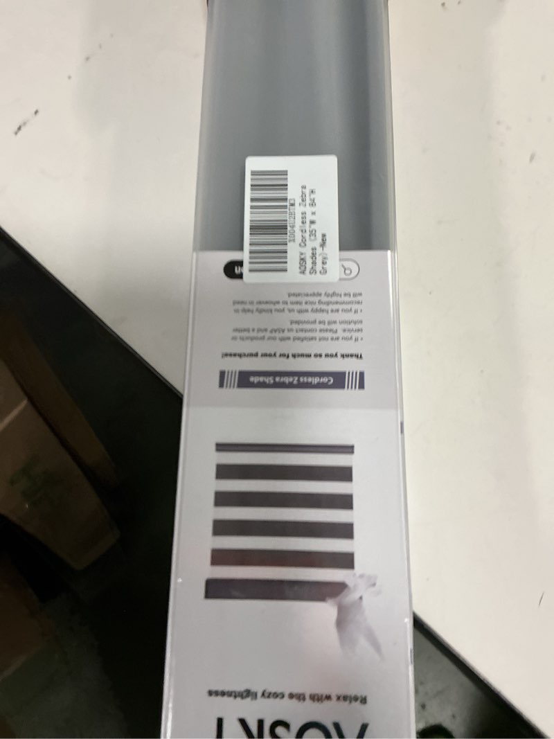 Condition photo showing Good Condition for AOSKY Cordless Zebra Blinds for Windows Pull Down Roller Window Shades Dual Layer Light Filtering Pr