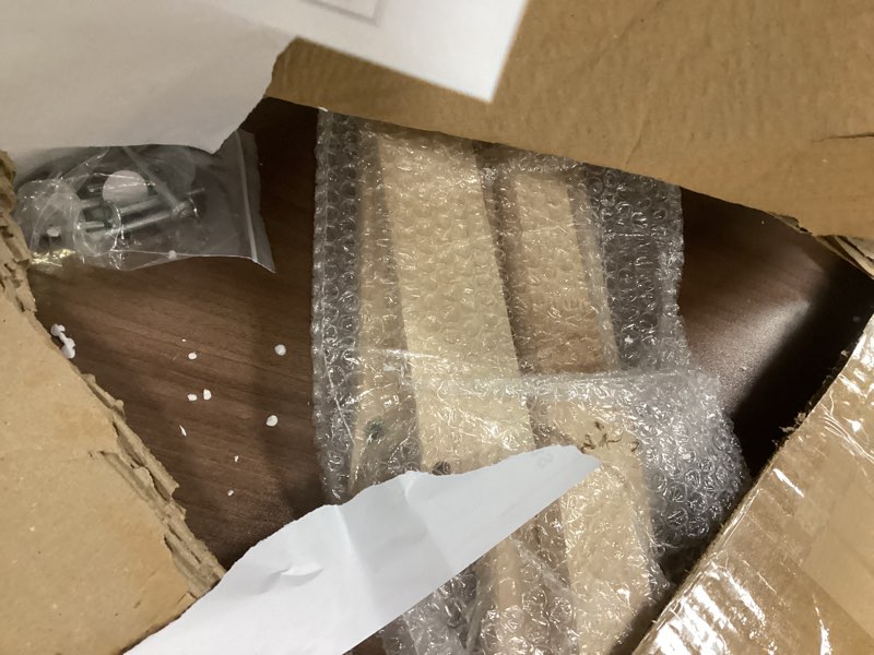 Condition photo showing As Is for Round Side Table - 100% Natural Solid Oak Wood - 3 Legs Wood End Table for Living Room - Easy Assembly, Elegant Round End Table - Eco-Friendly Painted Small Side Table (Colour: Natural)