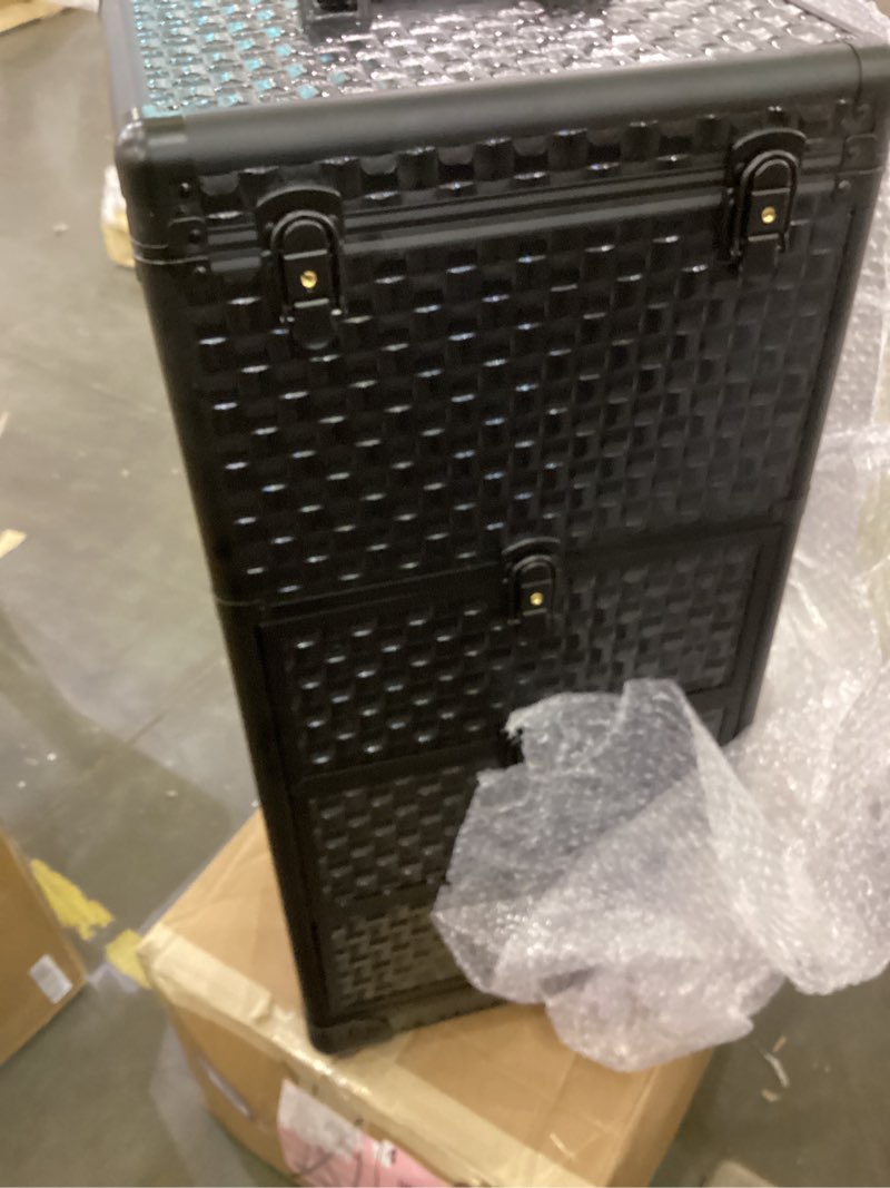 Condition photo showing Good Condition for Yueieoun Salon Cart with 3 Drawers, Nail Trolley Cart with Wheels Salon Station Rolling Makeup Train Case Cosmetology Case Organizer Cases for Nail Tech,SPA,Face Painting,Hairstylist,Makeup Artist