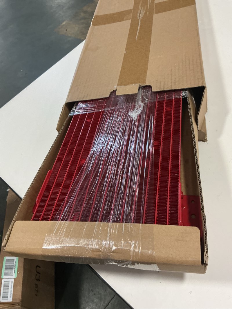 Condition photo showing New/Like New for 40k Transmission Oil Cooler Kit Compatible with Heavy Duty 40,000 GVW Max Low Pressure Drop Trans Cooler with Mounting Hardware, Towing Applications and Advanced Cooling Protection #LPD47391 Red