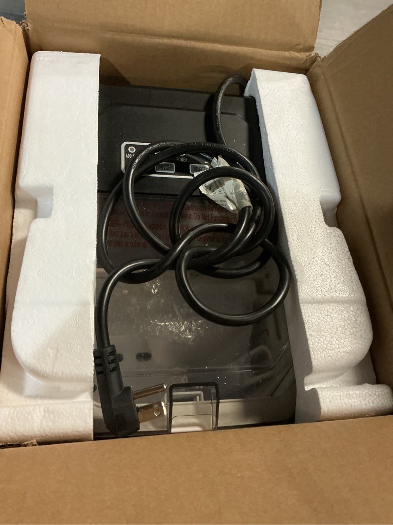 Condition photo showing As Is for Silonn Ice Maker Countertop, Portable Ice Machine with Carry Handle, Self-Cleaning Ice Makers with Basket and Scoop, 9 Cubes in 6 Mins, 26 lbs per Day, Ideal for Home, Kitchen, Camping, RV Black 26 lbs