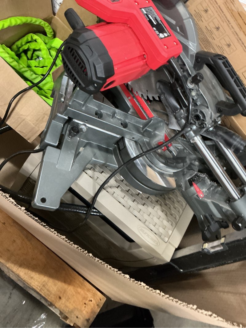Condition photo showing As Is for craftsman 10-in 15-amp single bevel sliding corded miter saw item #1270921 | model