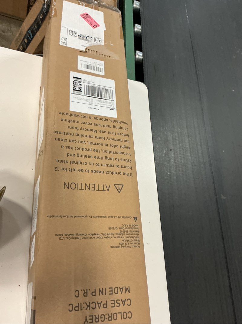 Condition photo showing New/Like New for cymula memory foam camping mattress pad, certipur-us sleeping mat, portable roll up mattress for adults, camping bed pads for sleepover, car bed with travel bag