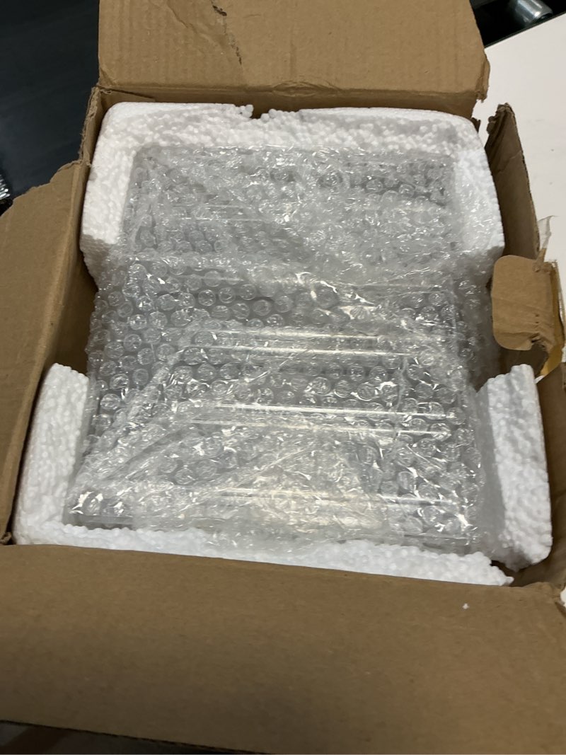 Condition photo showing Good Condition for weiai clear acrylic jewelry organizer, 90 grids adjustable dividers earrings rings storage box 5 drawers