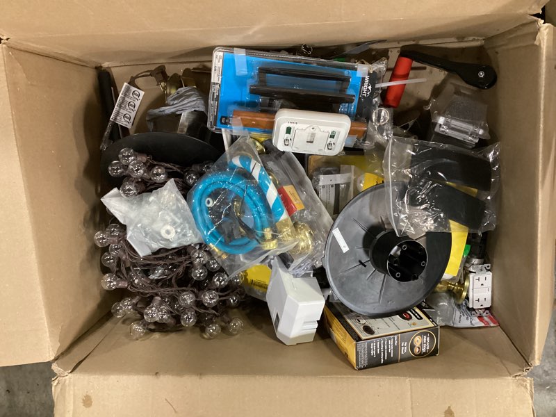 Condition photo showing As Is for assorted small tools screws,latches,and home 