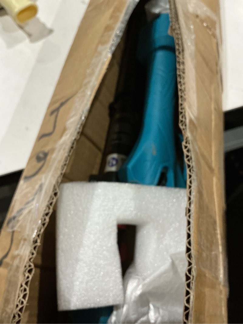 Condition photo showing As Is for brushless electric pruning shears,15ft telescoping rod pole pruners for tree trimming, electric tree pruner cutter with 2 * 21v 4000mah batteries, 1.2 inch cutting diameter, with replace blade (blue)