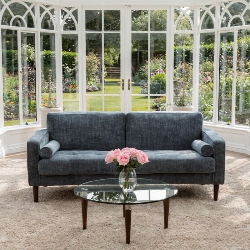 grey sofa 73in 36.5 in x30in