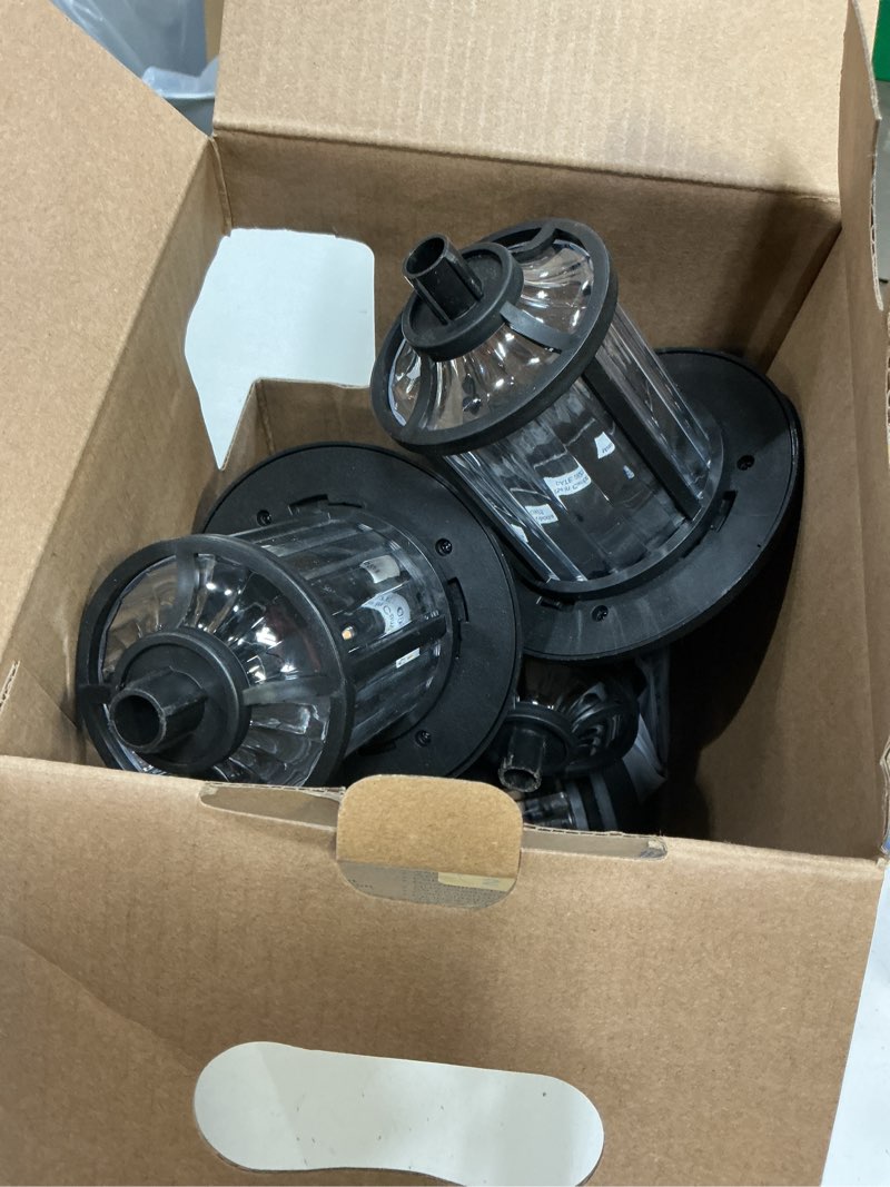 Condition photo showing As Is for harbor breeze 6 -pack 10 -lumens matte black solar led outdoor path light kit ( 3000-k )
