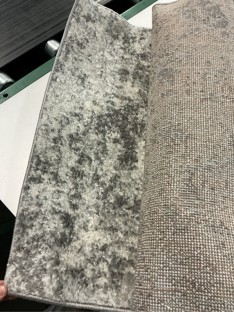 Condition photo showing Good Condition for tulum ivory/gray 2 ft. x 7 ft. rustic distressed runner rug