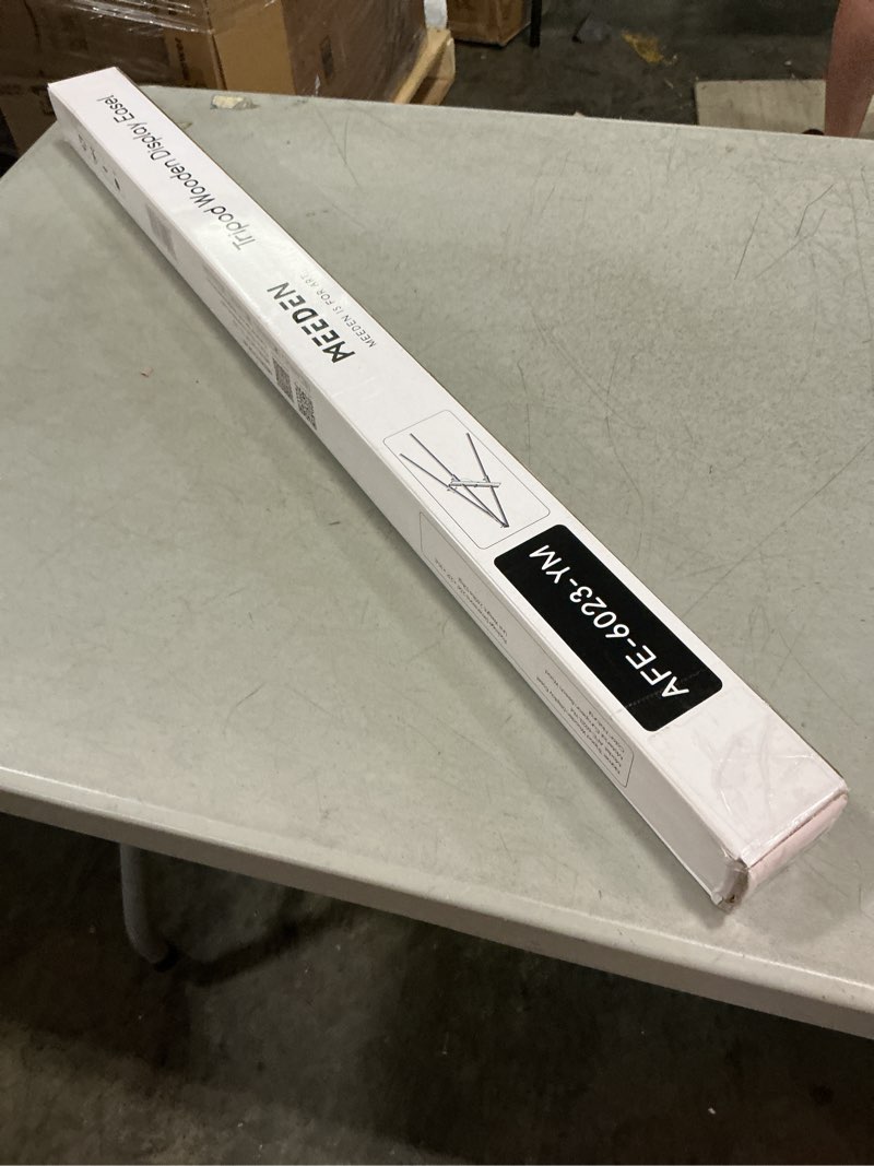 Condition photo showing New/Like New for meeden wood easel stand for display: wooden display tripod stand for posters pictures paintings - wedding decor holder for welcome sign natural color