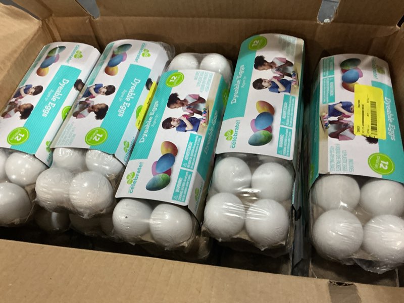 Condition photo showing New/Like New for easter dyeable eggs, 12 count, by way to celebrate( case of 25 pack