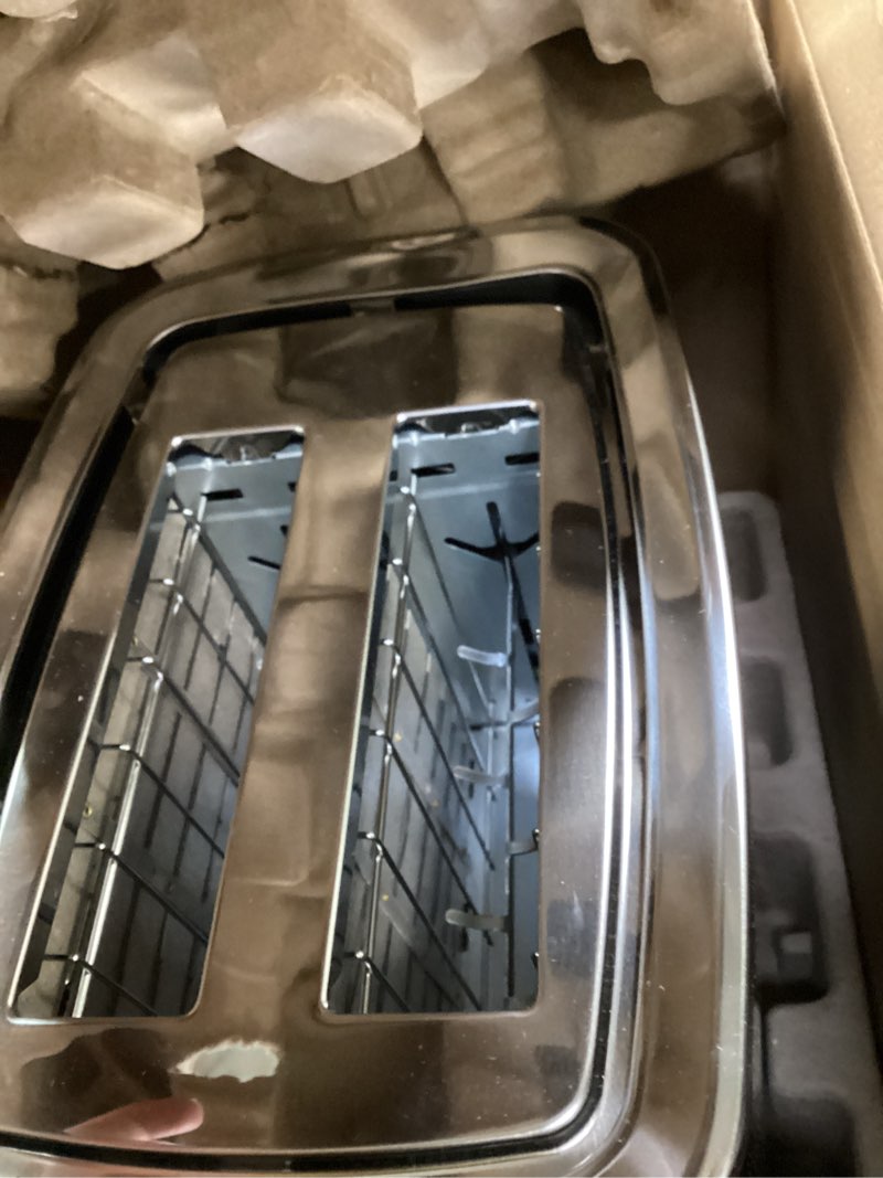 Condition photo showing Good Condition for GE 2 Slice Black Stainless Steel Toaster, Extra Wide Slots for Toasting Bagels, Breads, Waffles & Mo