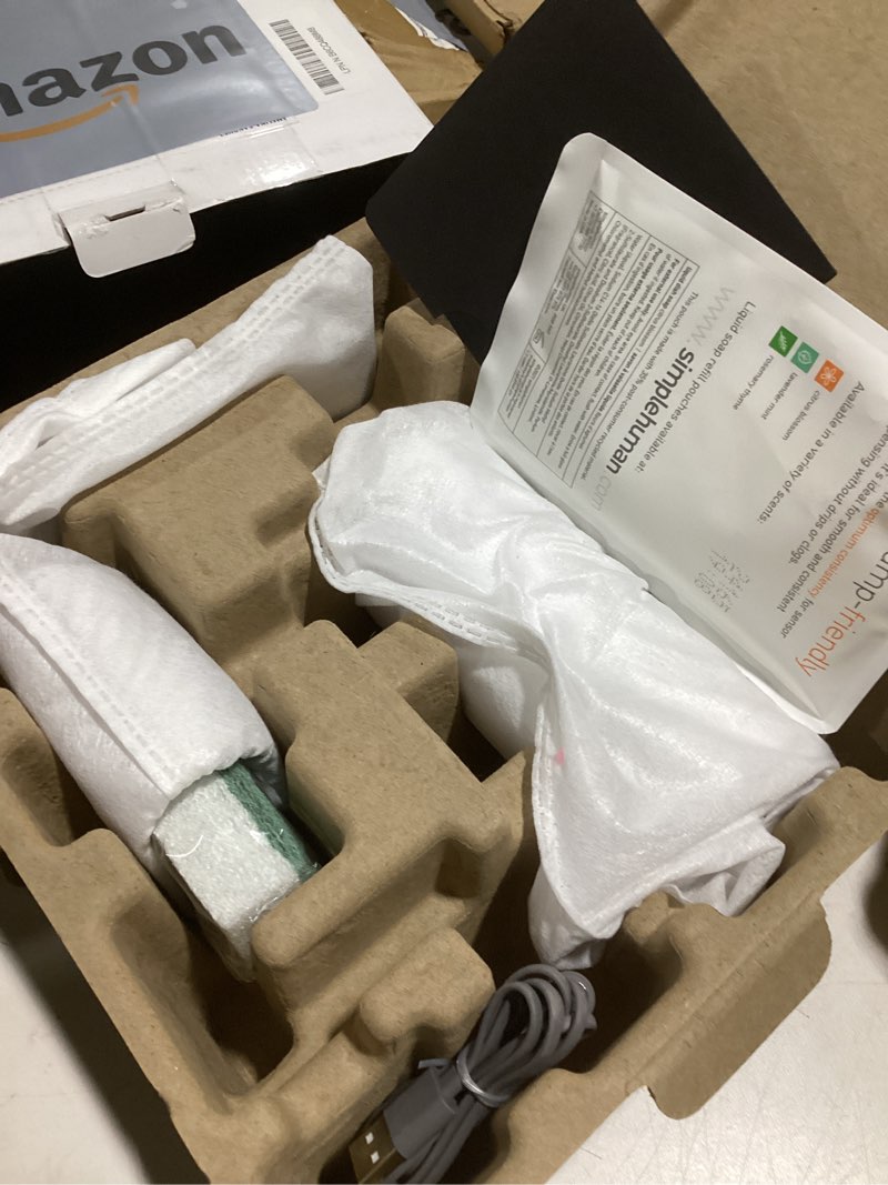 Condition photo showing Good Condition for simplehuman 9 oz. touch-free automatic rechargeable sensor pump, white stainless steel, new white 9 oz.