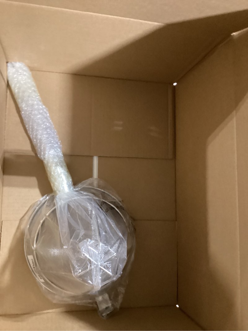 Condition photo showing Good Condition for stainless steel bouillon strainer, 8-inch conical fine mesh, heavy-duty with support ring