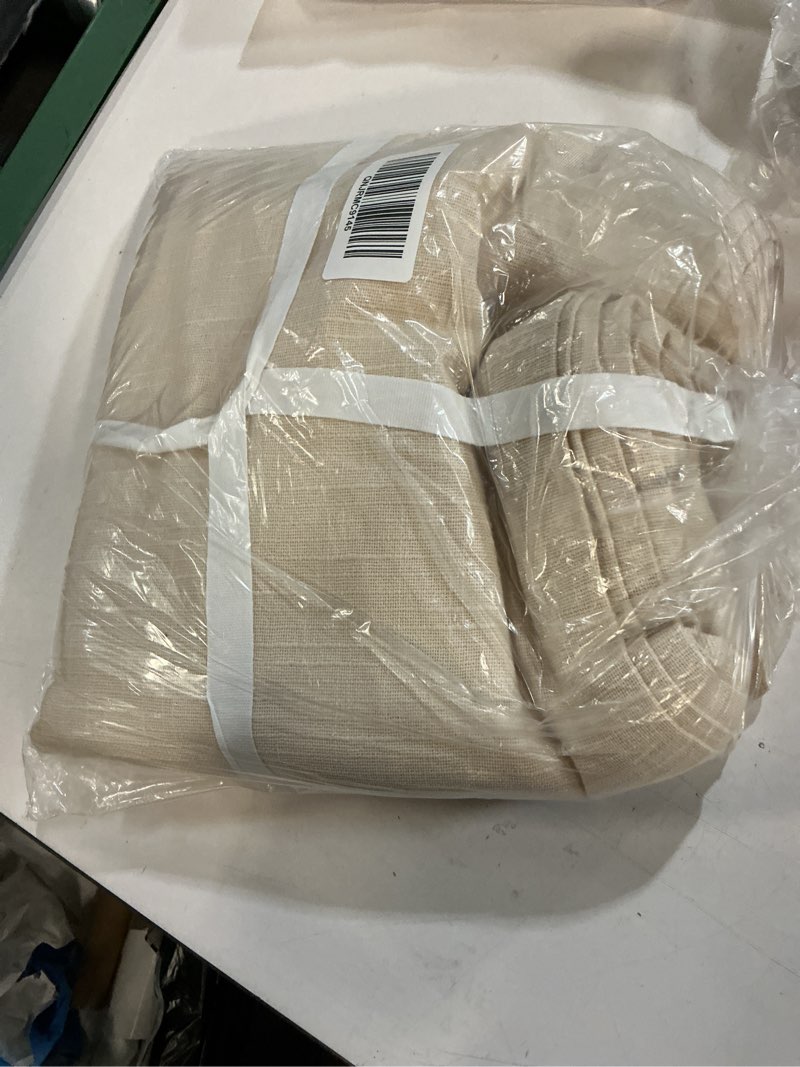 Condition photo showing New/Like New for cotton slub room darkening curtain - single panel, 48x96, natural