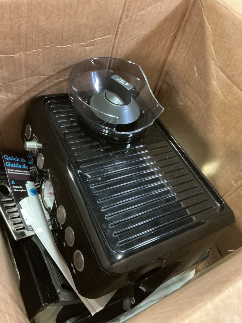 Condition photo showing As Is for Breville Barista Express Espresso Machine BES870BSXL, Black Sesame