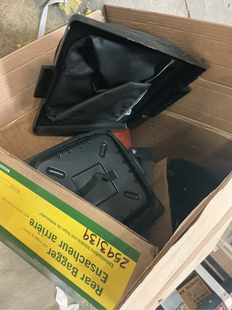 Condition photo showing As Is for john deere 100 series bagger for riding mower 42 -in deck size