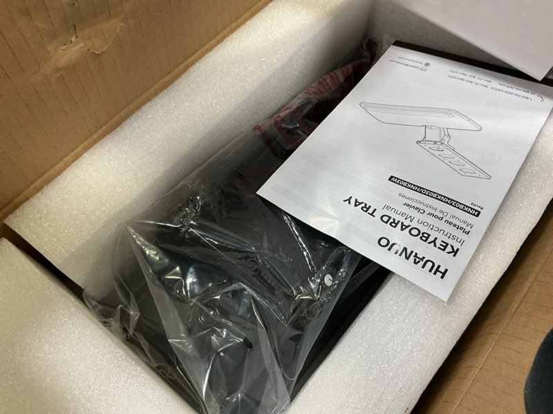 HUANUO Keyboard Tray Under Desk, 360 Adjustable Ergonomic Sliding Keyboard & Mouse Tray, Under Desk 