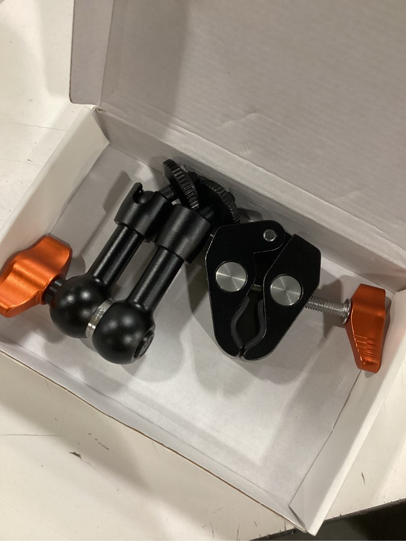 Condition photo showing Good Condition for K&F CONCEPT 9.8" Magic Arm Clamp Kit with 1/4" & 3/8" Thread Screw 360° Ball Heads Articulating Magic Arm Camera Mount for Monitor, Flash, LED Light, Microphone, Camera Cage, Action Camera 9.8" with Clamp