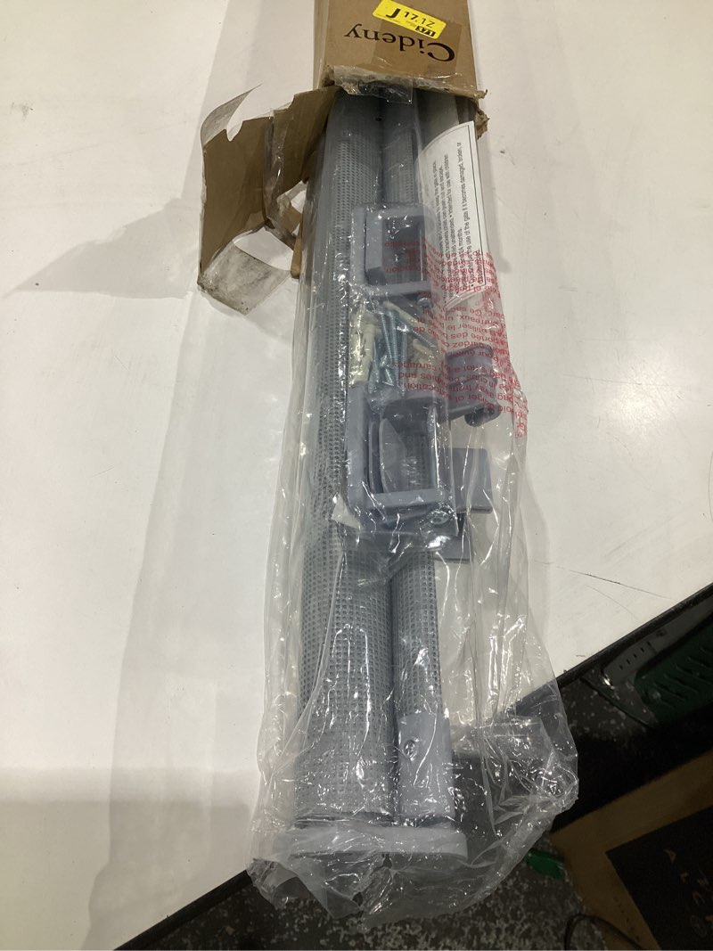 Condition photo showing Good Condition for Retractable Baby Gate for Stairs, 55" Wide Mesh Dog Gate Indoor, 34" Tall Child Gate for Doorways, Hallways, Deck, Indoor Outdoor Pet Baby Safety Essentials for Home, Grey Gray 55'' Wide